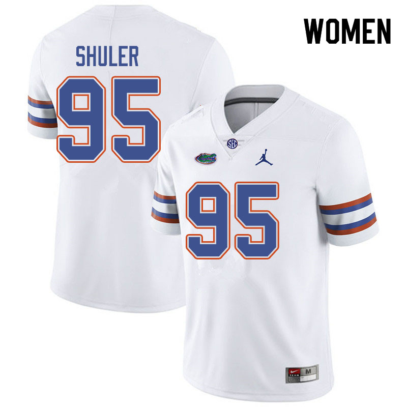 Jordan Brand Women #95 Adam Shuler Florida Gators College Football Jerseys Sale-White